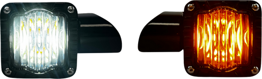 CUSTOM DYNAMICS Turn Signal - Shark Demon™ - LED - Front - Smoke Lens SD-RG-FT-AW