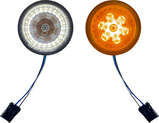 CUSTOM DYNAMICS ProBeam® Front Turn Signal Inserts - LED - Smoke Lens PB-AW-25JAE-S