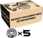 FACTORY LINKS Wheel Bearings - Double Seal - 6201 2RS - 12x32x10 - 5 Pack WBE-E-023