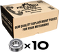 FACTORY LINKS Wheel Bearings - Double Seal - 6205 2RS - 25x52x15 - 10 Pack WBE-J-065