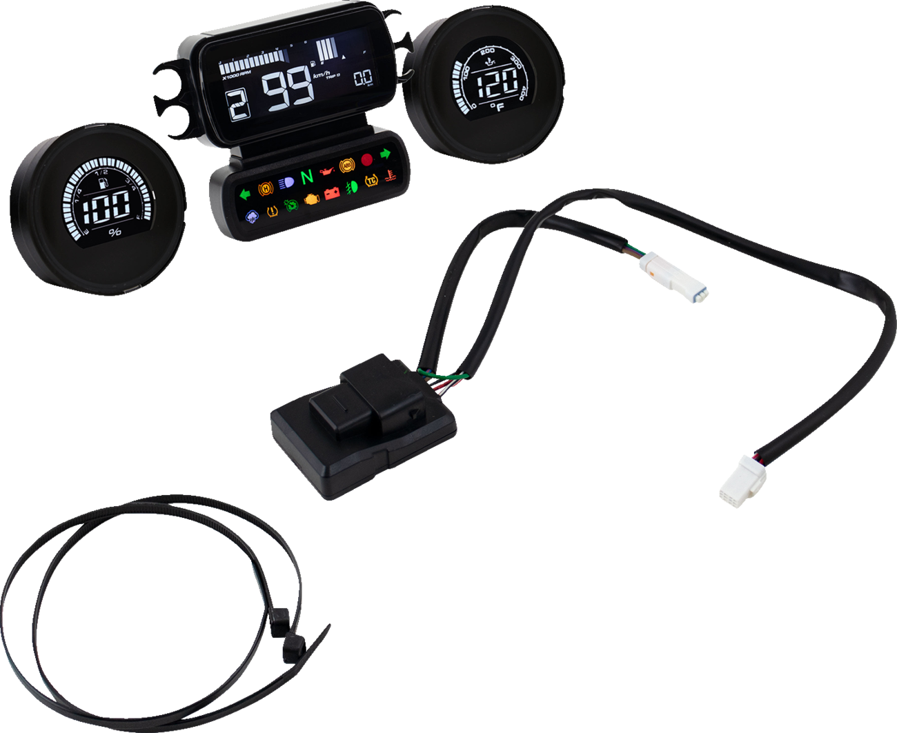 KOSO NORTH AMERICA Complete D2 Gauge Kit - LCD - HD Touring/Trike BA080050