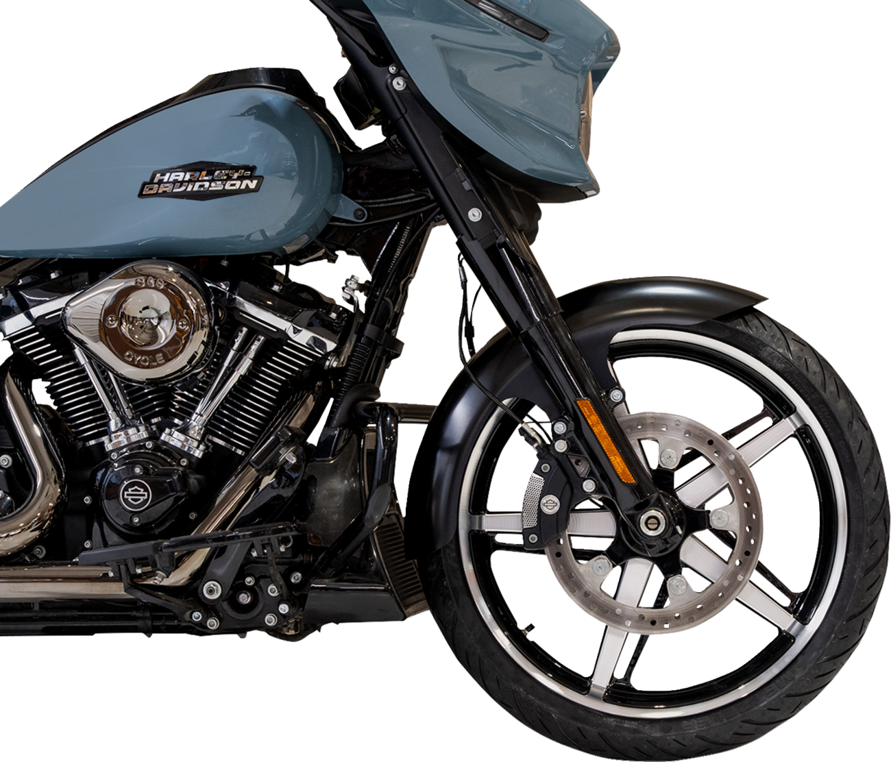 KLOCK WERKS Henry Front Fender - Black - 21" Wheel - HD Touring KWF-01-0321