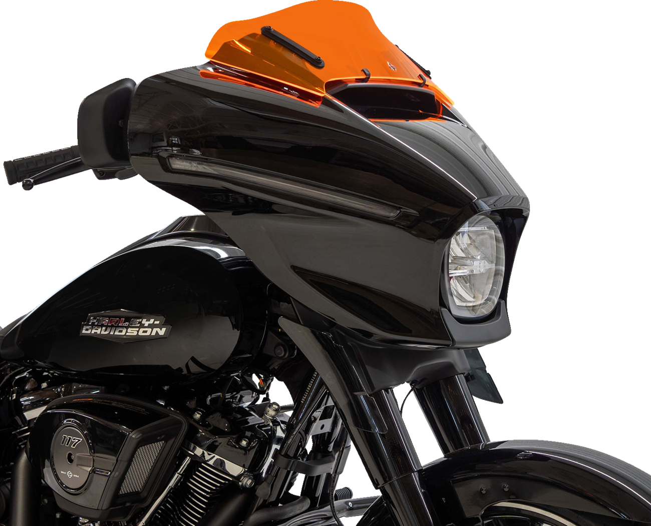 KLOCK WERKS Ice Flare® Windshield - 6-1/2" - Orange Ice - FLHX KWW-01-0737