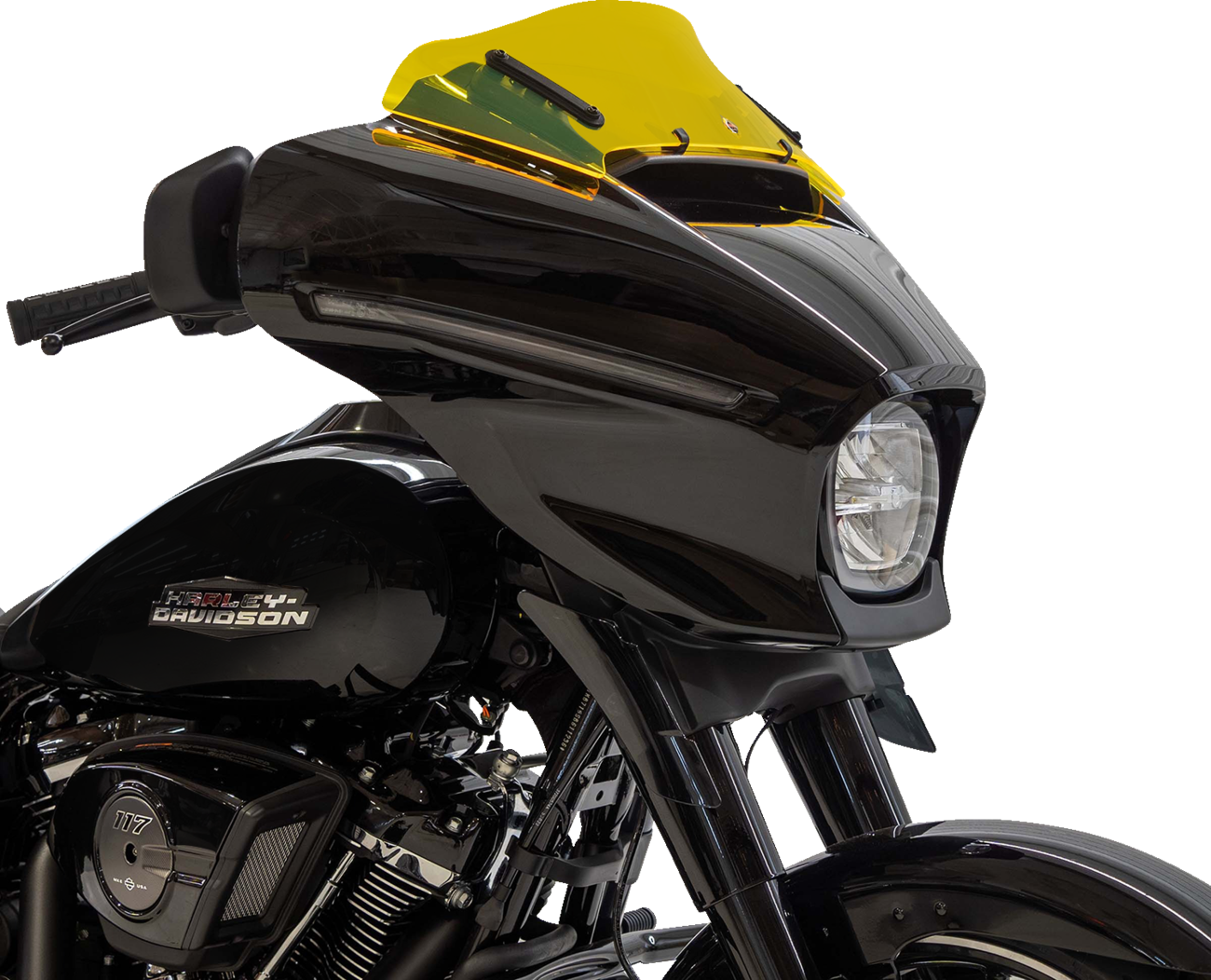 KLOCK WERKS Ice Flare® Windshield - 6-1/2" - Yellow Ice - FLHX KWW-01-0738