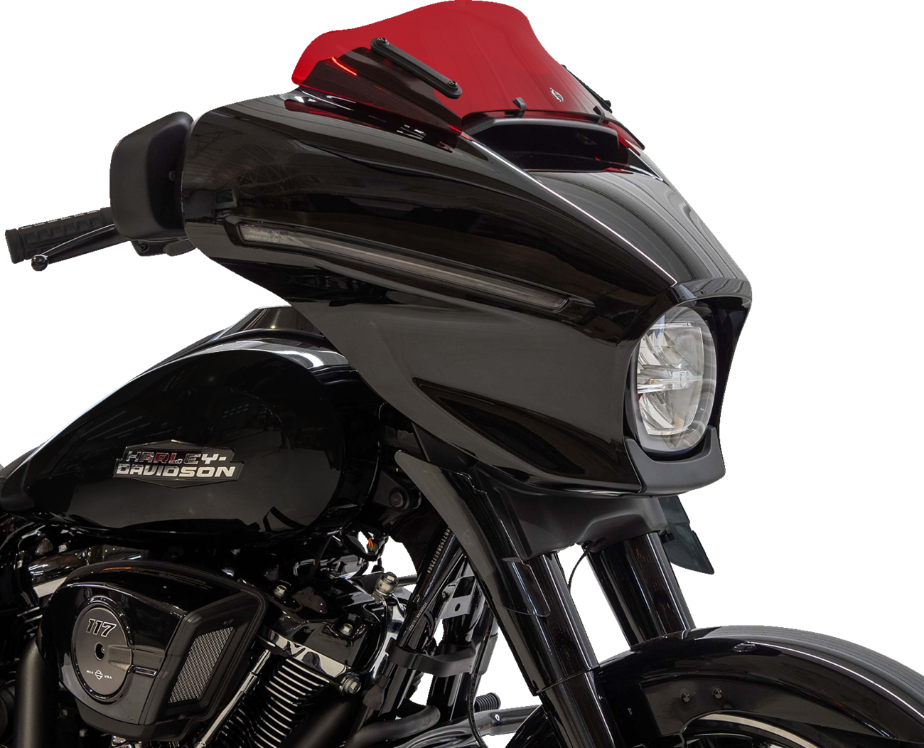 KLOCK WERKS Kolor Flare® Windshield - 6-1/2" - Red - '23-'25 FLHX KWW-01-0741