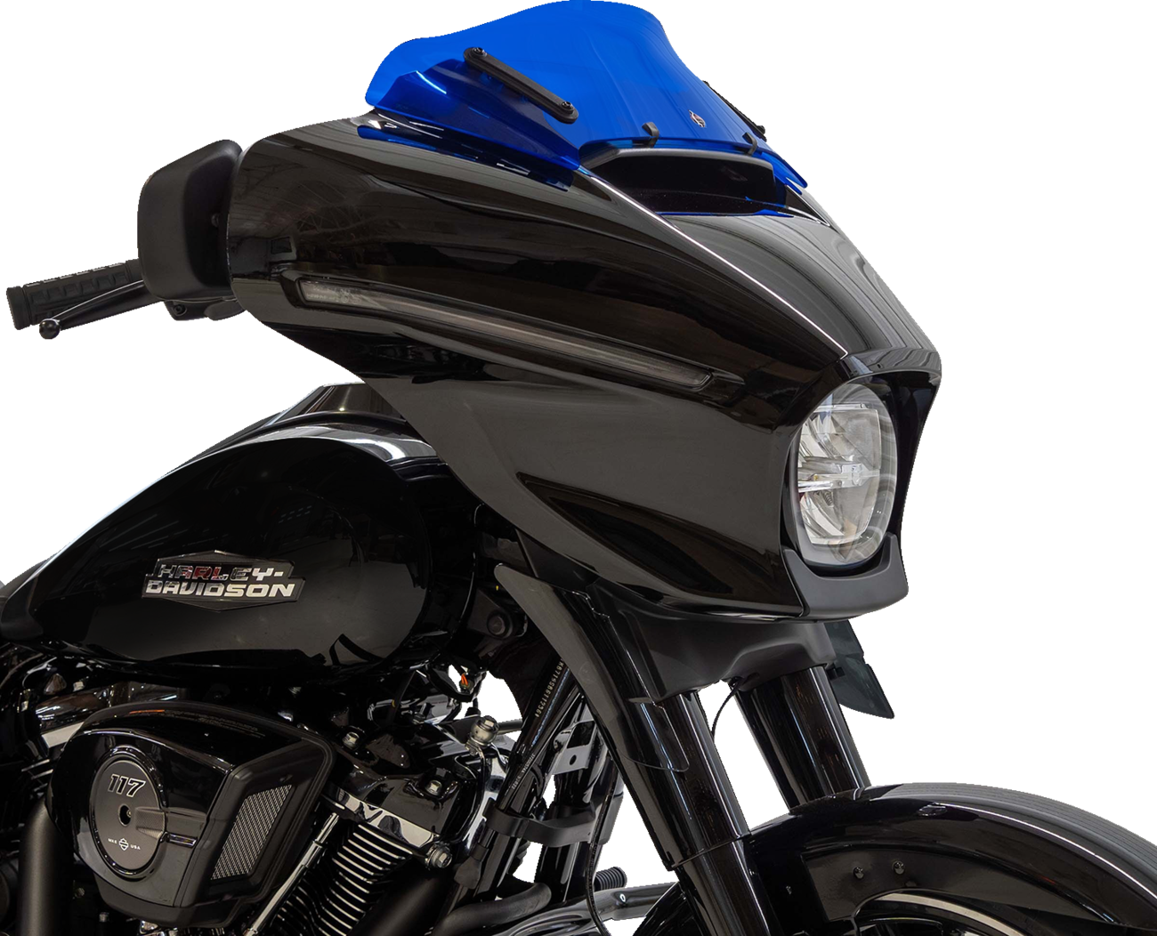 KLOCK WERKS Kolor Flare® Windshield - 6-1/2" - Blue - '23-'25 FLHX KWW-01-0745