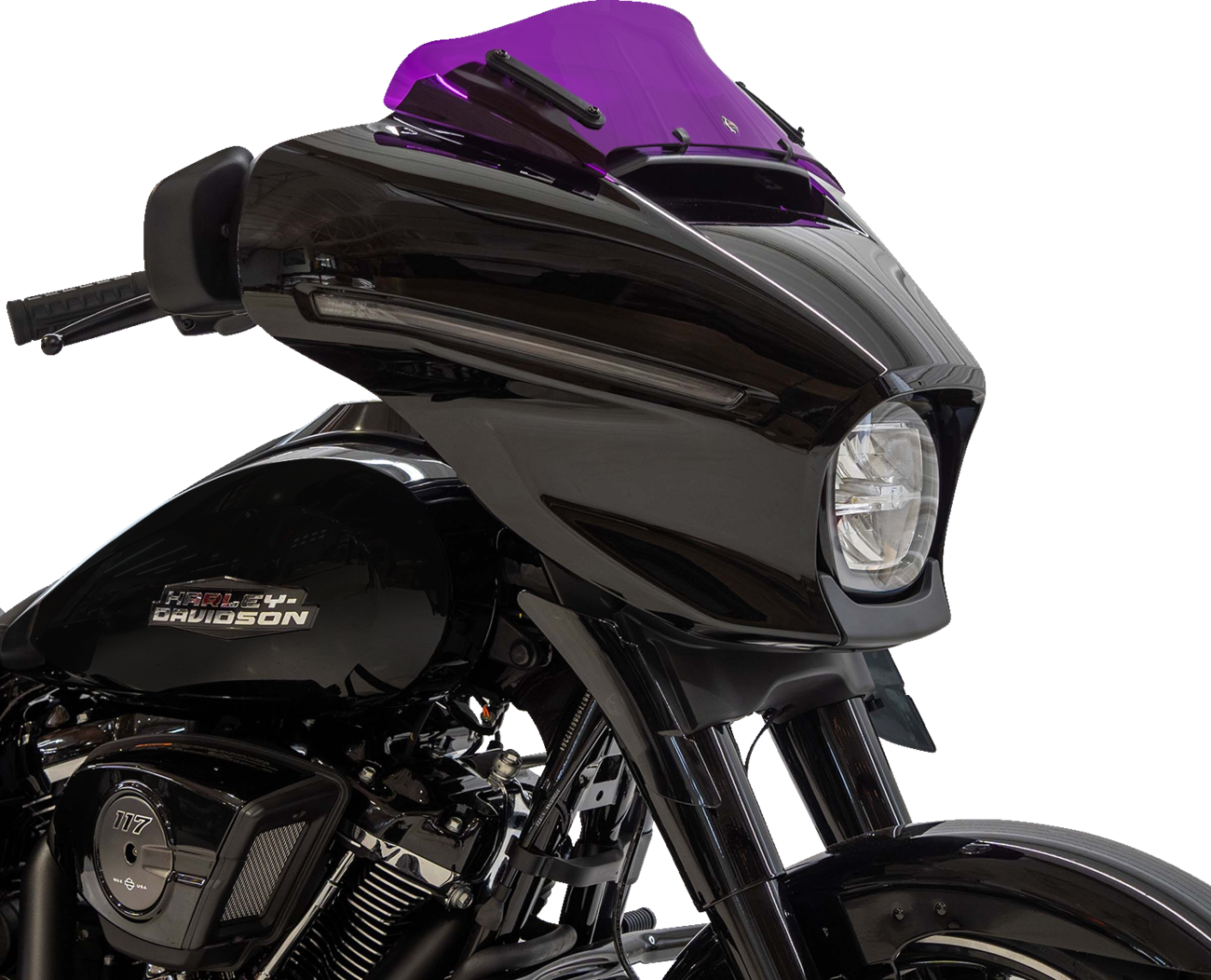 KLOCK WERKS Kolor Flare® Windshield - 6-1/2" - Purple - '23-'25 FLHX KWW-01-0746