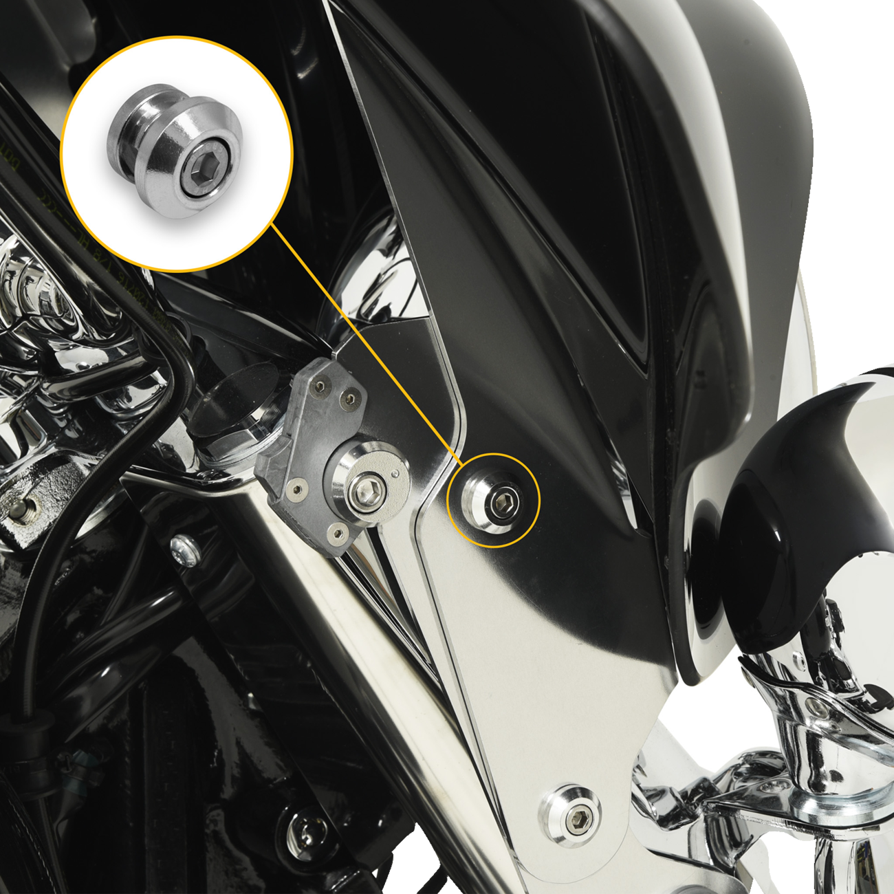 MEMPHIS SHADES 2-Part Plate Connector Assembly - Trigger-Lock® - Polished MSC1004