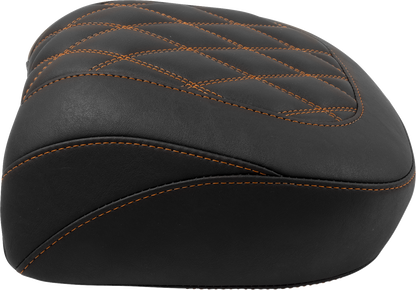MUSTANG Wide Tripper™ Seat - Passenger - Mandarin Orange Stitching - FLT/FLH '23-'25 88511MO