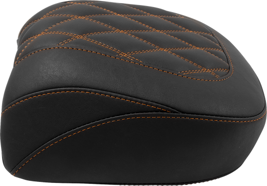 MUSTANG Wide Tripper™ Seat - Passenger - Mandarin Orange Stitching - FLT/FLH '23-'25 88511MO