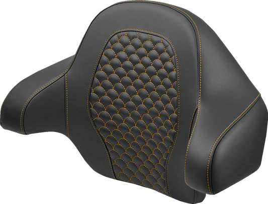 SADDLEMEN Tour Pak - Dragon Scale - Gold Stitch - FLH/FLT '14-'24 814-07-20907