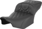 SADDLEMEN Heated RoadSofa™ Seat - Extended Reach - Lattice Stitch - w/o Backrest - FLT/FLH ’23-‘24 823-07-207A0