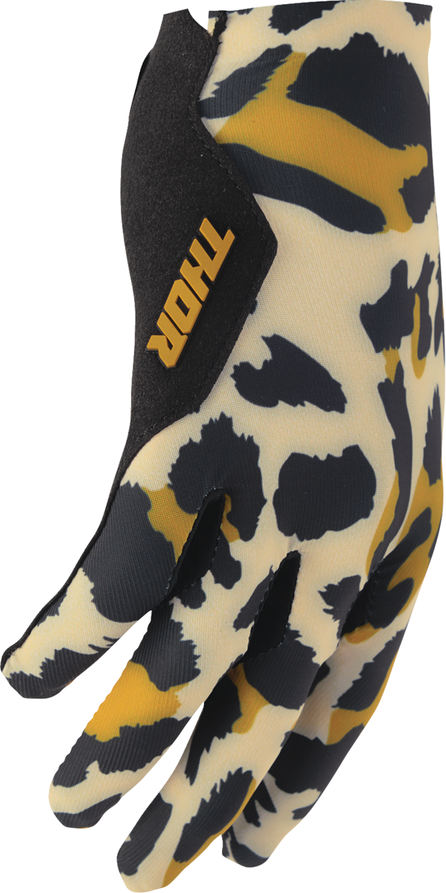 THOR Women's Sportmode Cheetah Gloves - Tan/Black - Small 3331-0308