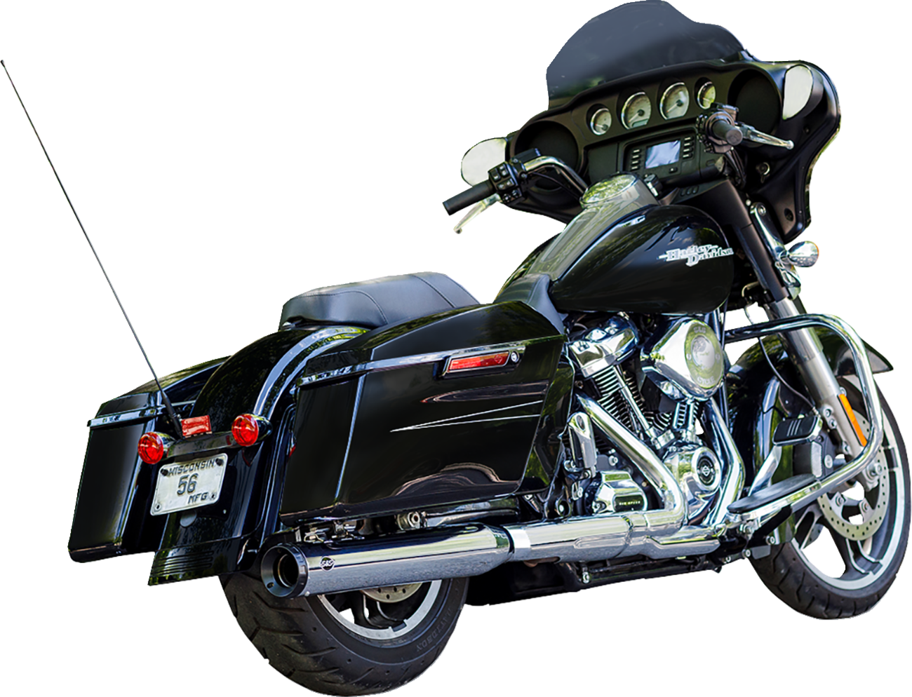 S&S CYCLE 2-into-1 Swindler Exhaust Conversion Kit - 4" - Chrome - M8 Touring 550-1140