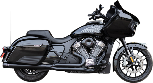 S&S CYCLE 2-into-1 Qualifier Exhaust System - Guardian Black - Race Only - Indian with PowerPlus 550-1131