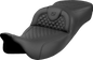 SADDLEMEN Roadsofa™ Extended Reach Seat - Dragon Scale Stitch - Black Stitch - w/o Backrest - FLH/FLT '08-'24 808-07B-20900