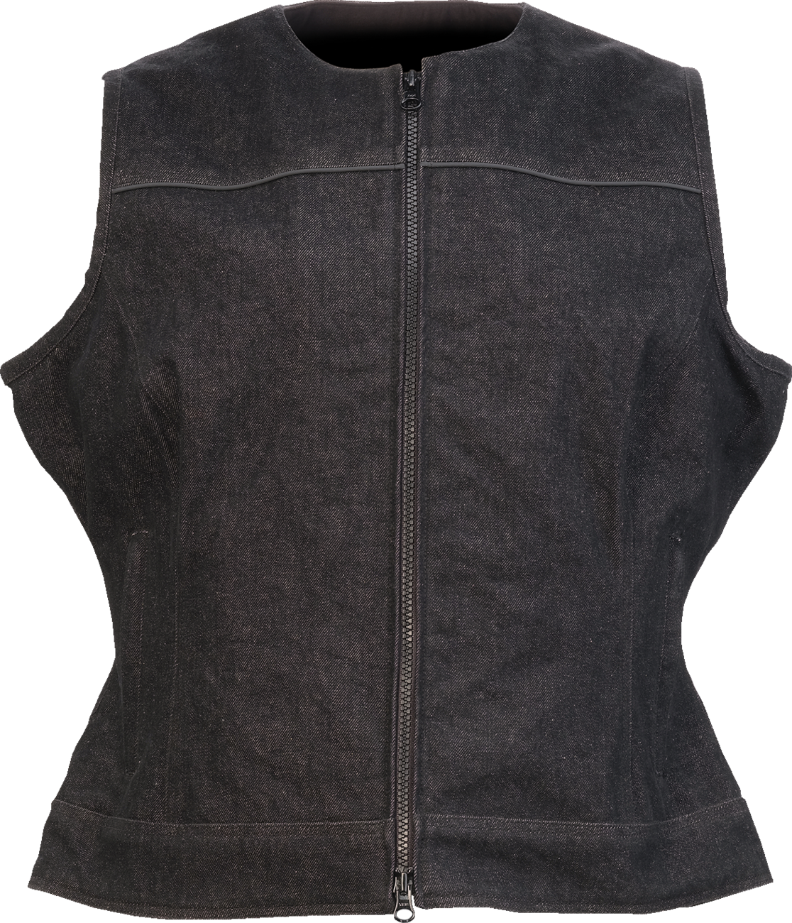 Z1R Women's Denim Vest - Black - 1W 2831-0111