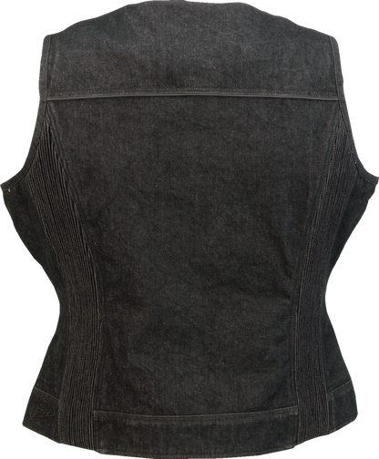 Z1R Women's Denim Vest - Black - 1W 2831-0111