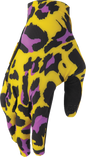 THOR Sportmode Cheetah Gloves - Yellow/Purple - 2XL 3330-8578