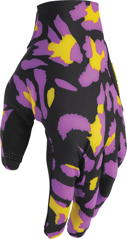 THOR Sportmode Cheetah Gloves - Yellow/Purple - 2XL 3330-8578