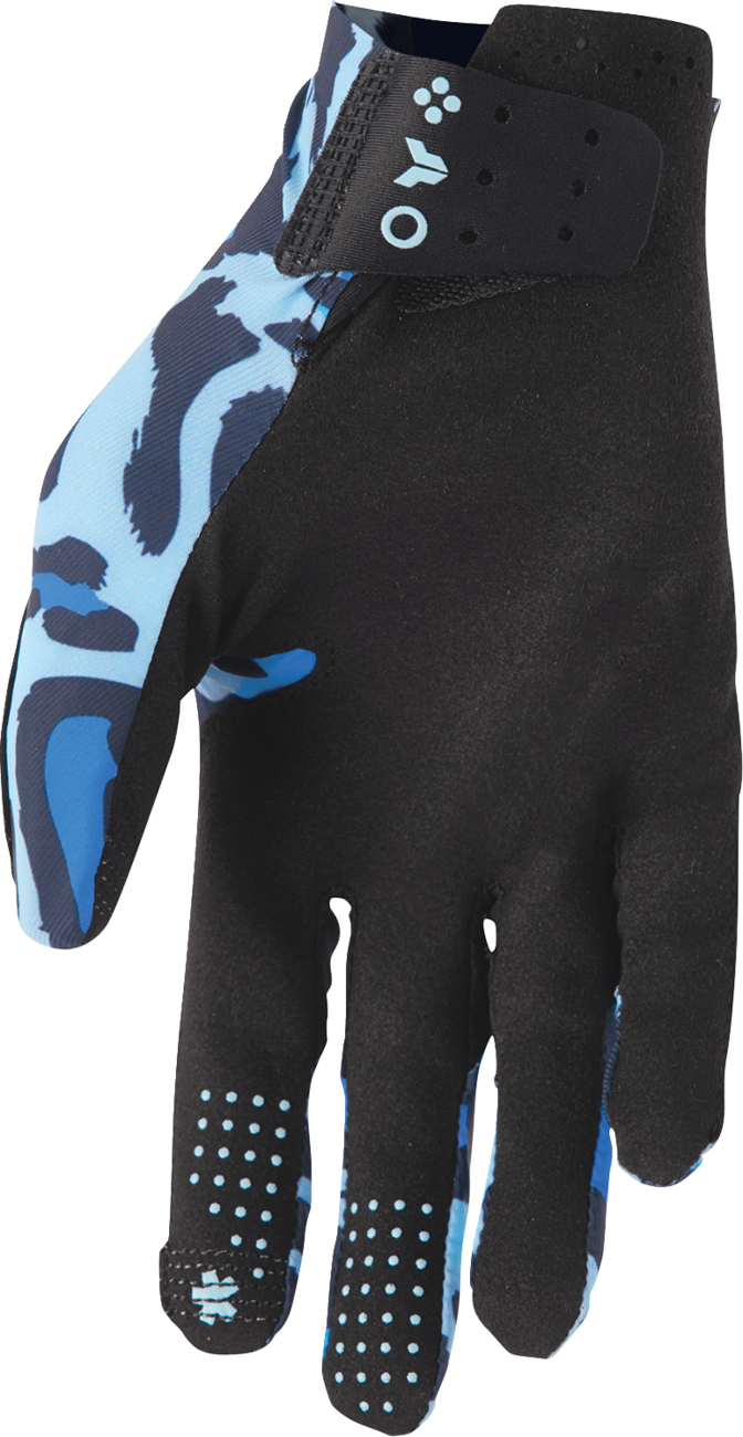 THOR Sportmode Cheetah Gloves - Midnight/Blue - XS 3330-8579