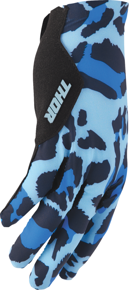 THOR Sportmode Cheetah Gloves - Midnight/Blue - XL 3330-8583