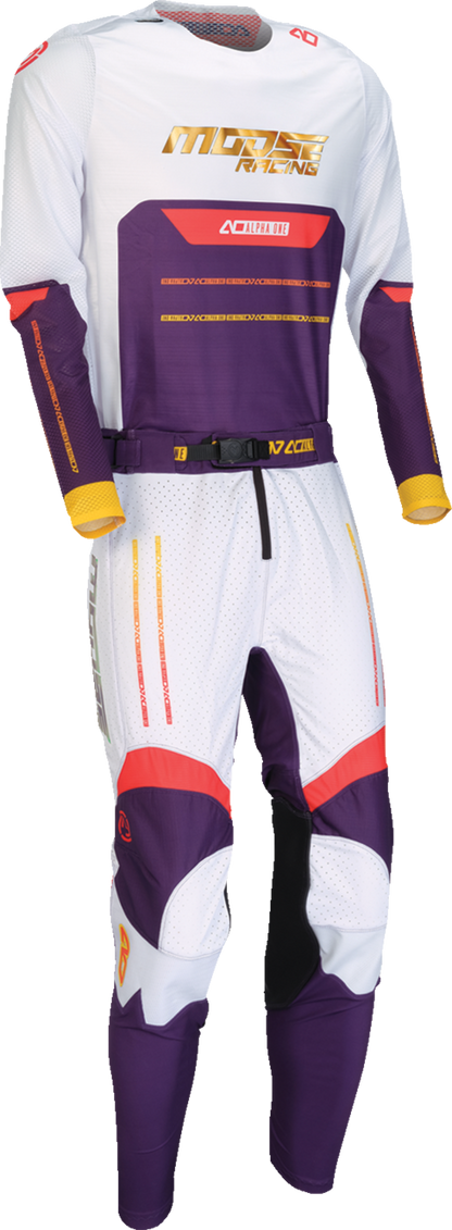 MOOSE OFFROAD Alpha One Pants - Purple/Red - US 26 Slim 2901-12058