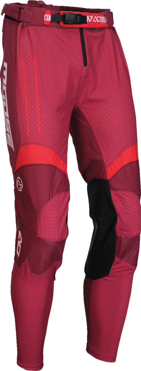 MOOSE OFFROAD Alpha One Pants - Burgundy/White - US 26 Slim 2901-12025