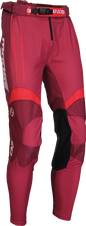 MOOSE OFFROAD Alpha One Pants - Burgundy/White - US 26 Slim 2901-12025