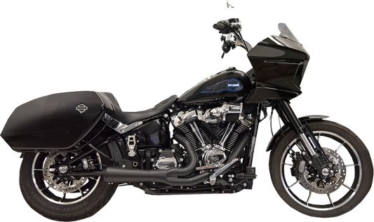 BASSANI XHAUST 2-into-1 Ripper Exhaust System with Megaphone Muffler - Short - Black - M8 Softail 1S79B