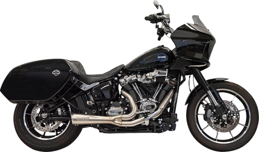 BASSANI XHAUST 2-into-1 Ripper Exhaust System with Megaphone Muffler - Short - Stainless - M8 Softail 1S79SS