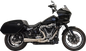 BASSANI XHAUST 2-into-1 Ripper Exhaust System with Megaphone Muffler - Short - Stainless - M8 Softail 1S79SS