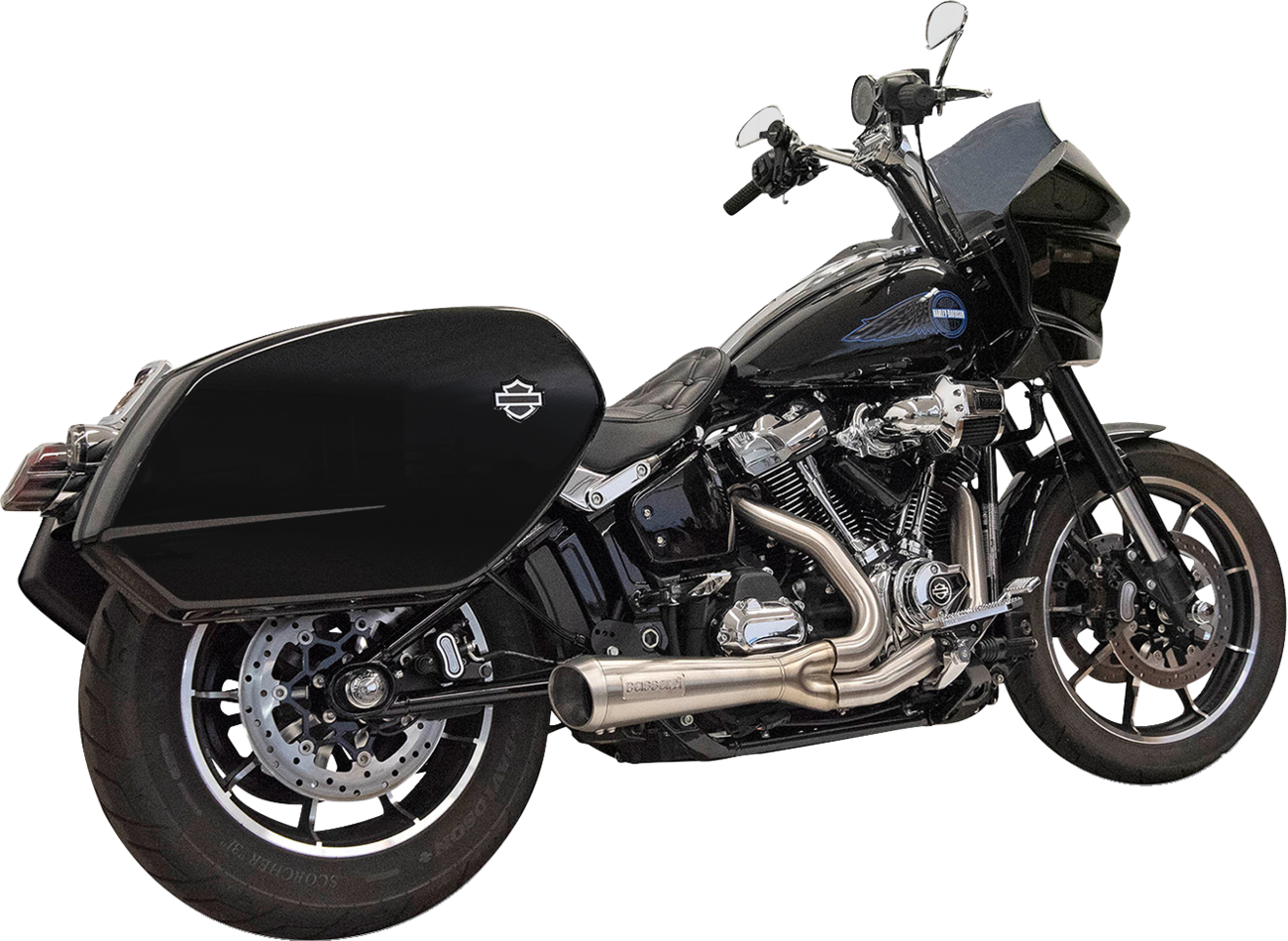 BASSANI XHAUST 2-into-1 Ripper Exhaust System with Megaphone Muffler - Short - Stainless - M8 Softail 1S79SS