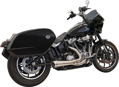 BASSANI XHAUST 2-into-1 Ripper Exhaust System with Megaphone Muffler - Short - Stainless - M8 Softail 1S79SS