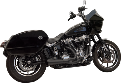 BASSANI XHAUST 2-into-1 Ripper Exhaust System with Megaphone Muffler - Short - Black - M8 Softail 1S79B