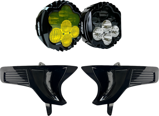 CUSTOM DYNAMICS Shark Demon® 2 Headlight/Fog Light - w/ Speed Plates SD2-23-RG-YW