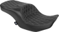 DRAG SPECIALTIES SEATS Freedom Seat - Black - Vinyl - Silver Double Diamond Stitch - FLT/FLH '23-'25 4711C