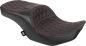DRAG SPECIALTIES SEATS Freedom Seat - Black - Vinyl - Red Double Diamond Stitch - FLT/FLH '23-'25 4711D