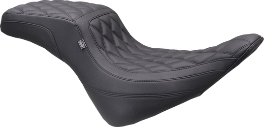 MUSTANG One-Piece/2-Up Squareback Seat - Double Diamond - Black Stitch - FXBR '23-'25 86006