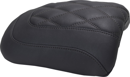MUSTANG Padded Passenger Seat Cowl - Double Diamond - Black Stitch - FLT/FLH '23-'25 88611