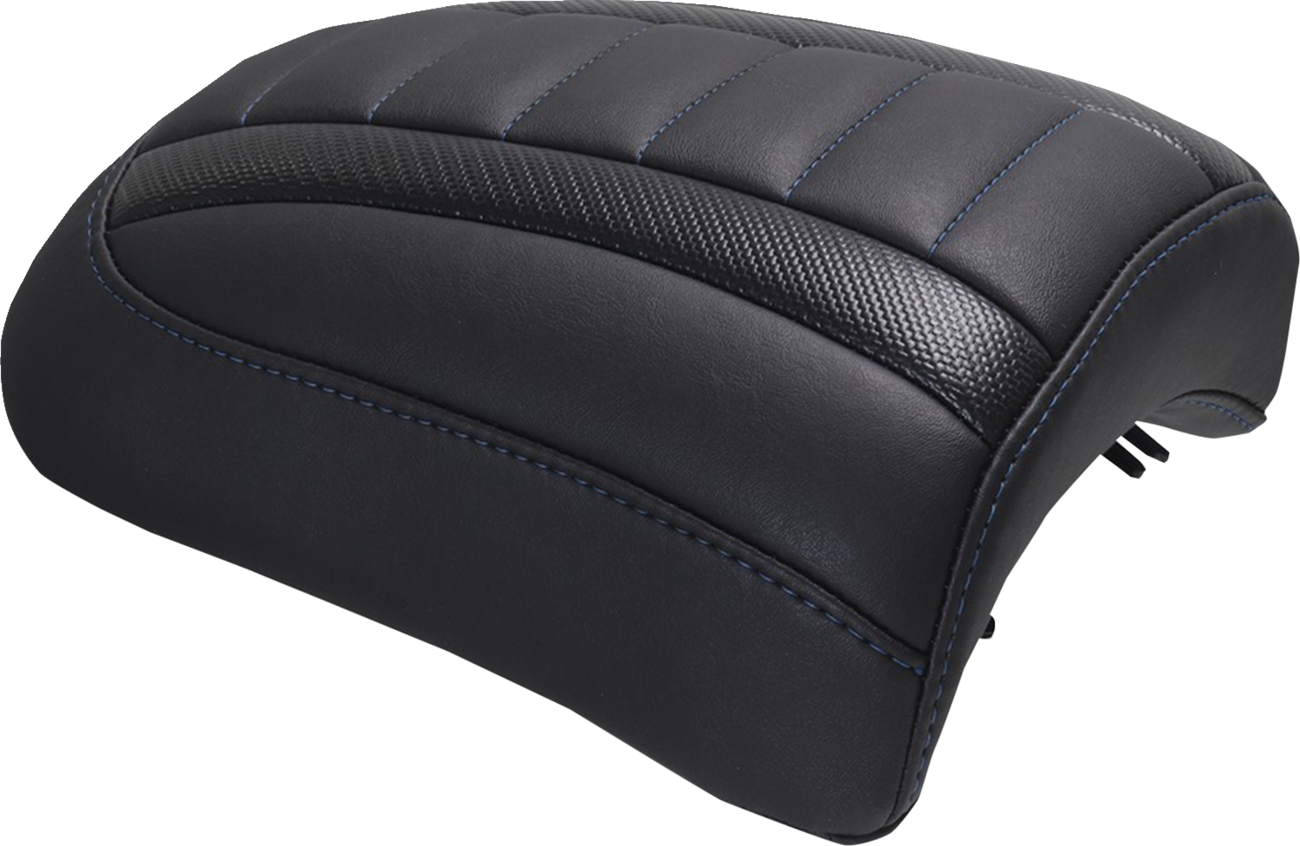 MUSTANG Padded Passenger Seat Cowl - Double Diamond - Sky Blue Stitch - FLT/FLH '23-'25 88611SB