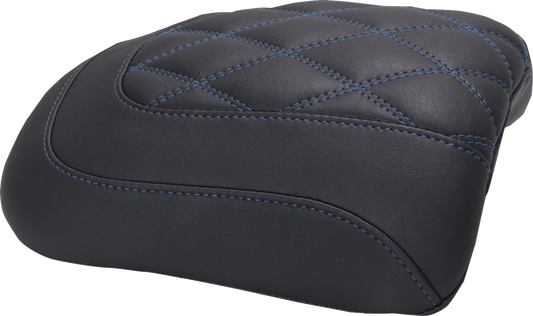 MUSTANG Padded Passenger Seat Cowl - Deluxe - Sky Blue Stitch - FLT/FLH '23-'25 88610SB