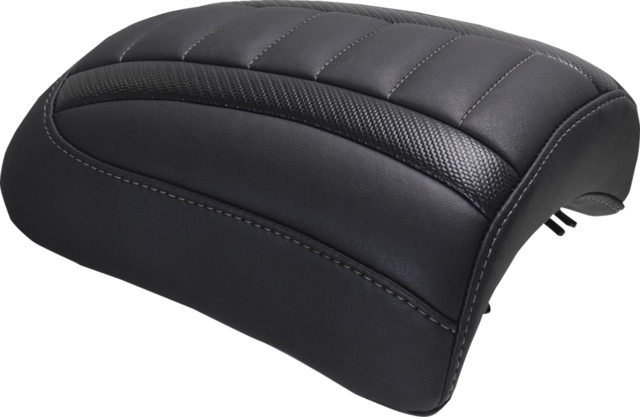 MUSTANG Padded Passenger Seat Cowl - Deluxe - Gunmetal Stitch - FLT/FLH '23-'25 88610GM