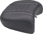 MUSTANG Deluxe Passenger Seat - Wide - Gunmetal Stitch - FLT/FLH '23-'25 88420GM
