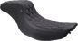 MUSTANG One Piece 2-Up Squareback Seat - Double Diamond - Black Stitch - FLH/FLT '97-'07 78807