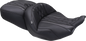 MUSTANG Deluxe One-Piece, 2-Up Seat - Diamond - Black Stitch - FLT/FLH '23-'25 89411