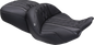 MUSTANG Deluxe One-Piece, 2-Up Seat - Diamond - Gunmetal Stitch - FLT/FLH '23-'25 89411GM