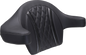 MUSTANG Deluxe Extended Arm Wrap-around Backrest - Diamond - Gunmetal Stitch - FLT/FLH '23-'25 88430GM