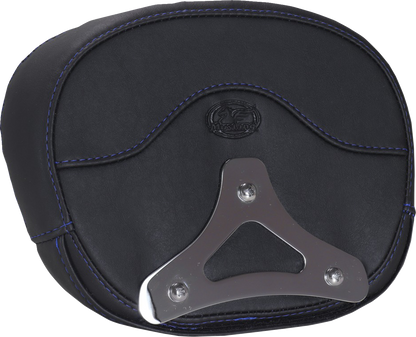 MUSTANG Deluxe Sissy Bar Pad - Diamond - Sky Blue Stitch - FLT/FLH '23-'25 88450SB