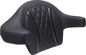 MUSTANG Deluxe Extended Arm Wrap-around Backrest - Diamond - Black Stitch - FLT/FLH '23-'25 88430